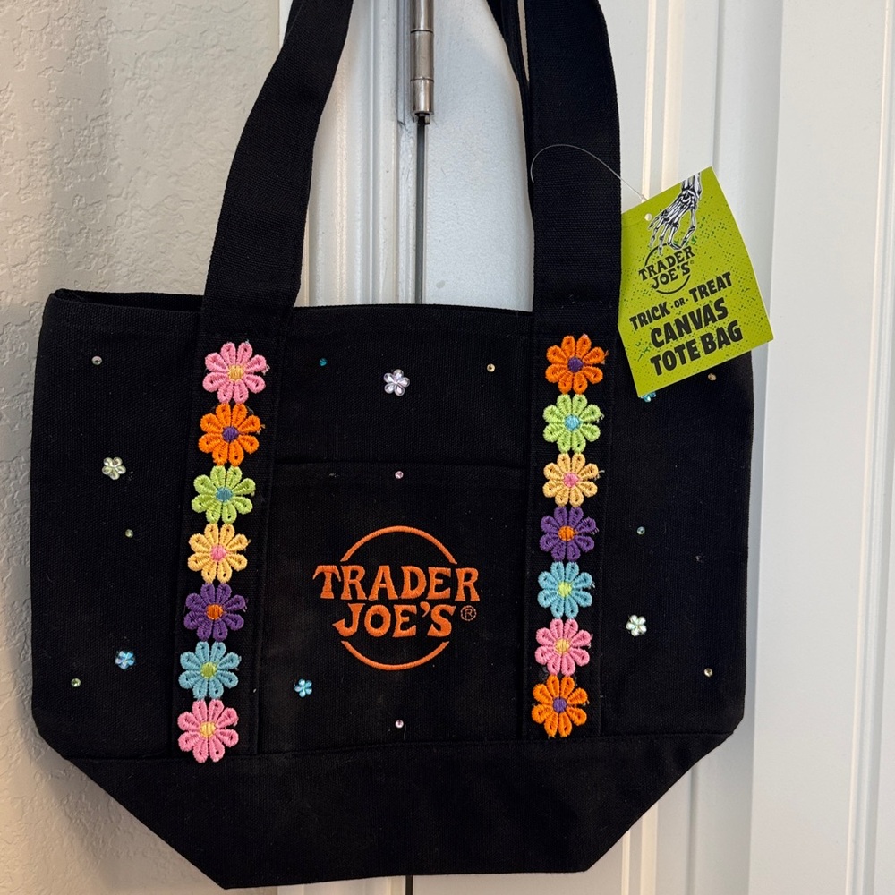 Trader Joe's Black Canvas mini Tote 👜